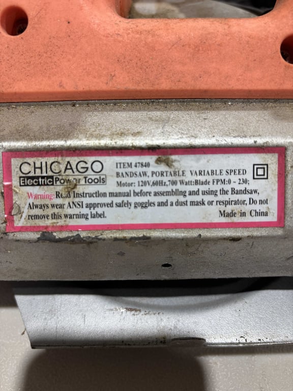 Chicago Electric Band Saw - Image 2