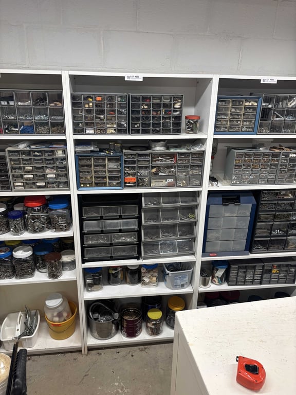 Hardware contents of 2nd white shelves
