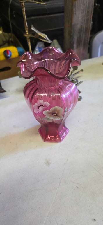 FENTON CRANBERRY VASE
