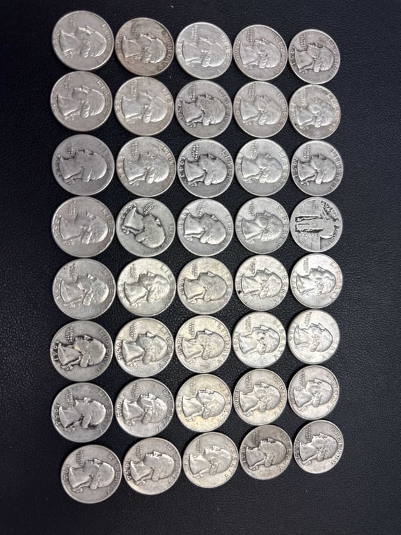 Various Date Silver Quarters - Image 4
