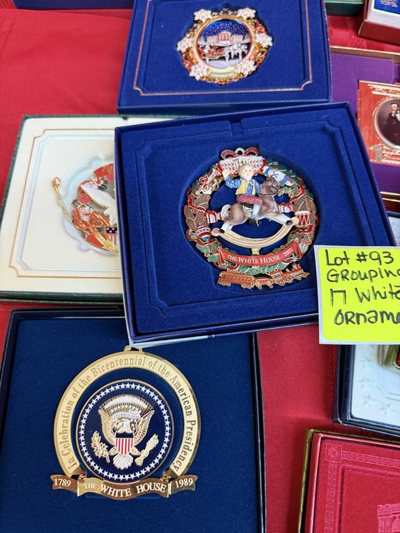 GROUPING OF 17 WHITE HOUSE ORNAMENTS (IN BOX) - Image 3
