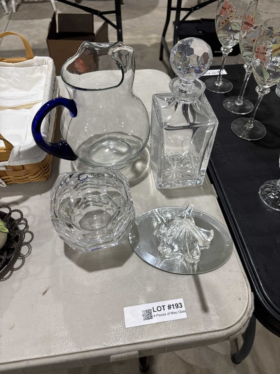 4 Pieces of Misc Glassware