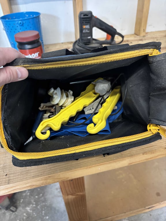 Trash Can with Electrical Fence Supplies - Image 3