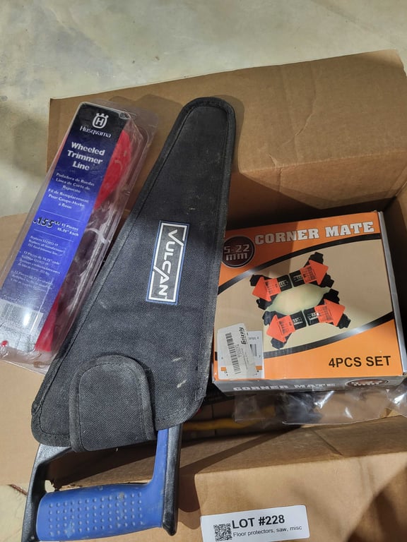 Floor protectors, saw, misc