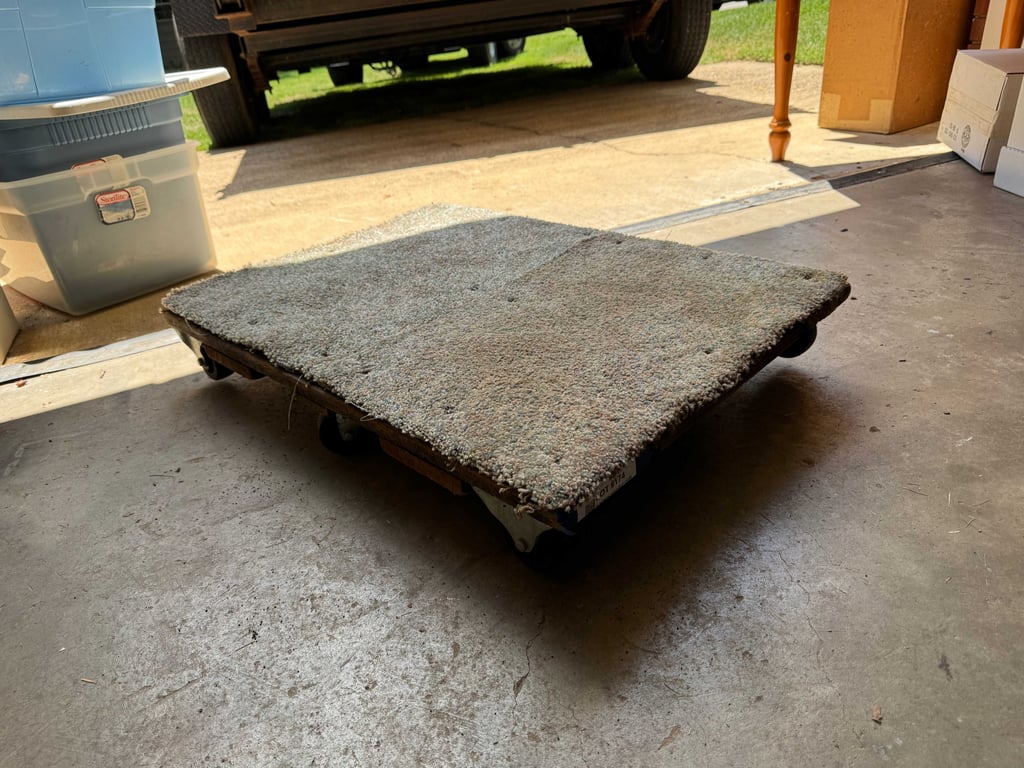6 wheel wooden dolly