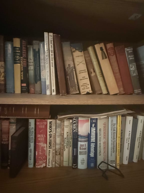 3 BOOKSHELVES W/BOOK CONTENTS (VERY OLD)