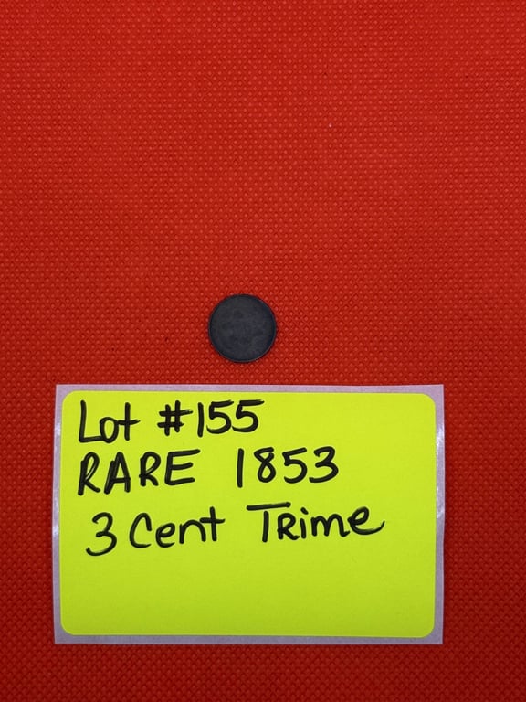 RARE 1853 3 CENT TRIME