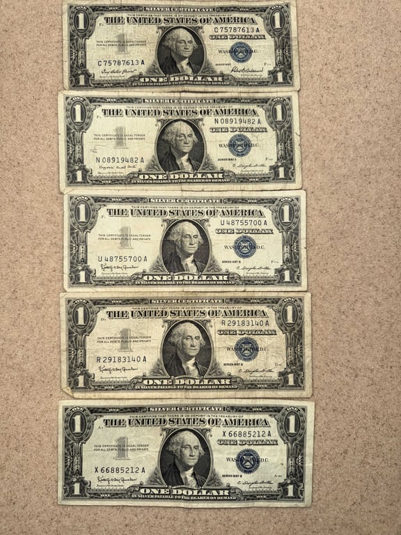 5 Silver Certificates