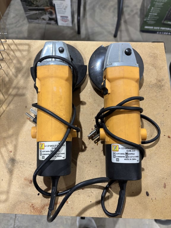 Two 4 1/2" Angle Grinders
