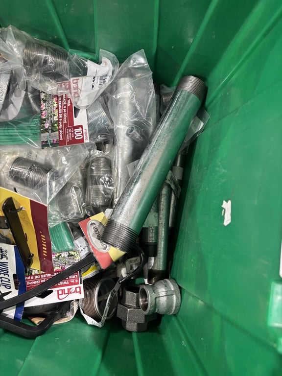 Tote of breakers, connectors, PVC fittings, reducers - Image 5