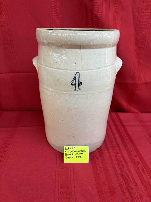 4 GAL. STONEWARE BUTTER CHURN CROCK
