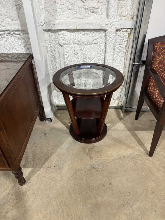 3 Tier Side Table with Glass Top