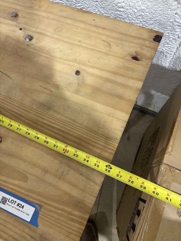 Wood Top Portable Work Table - Image 4