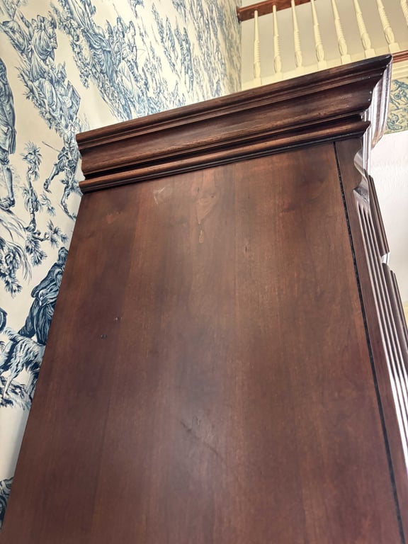 Vintage 9 Drawer Queen Anne Style Highboy - Image 6