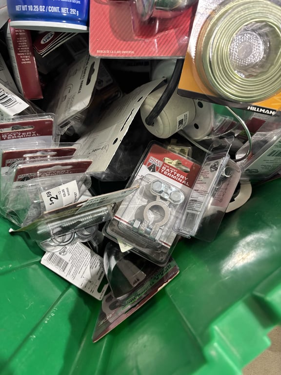 Tote of plumbing, wire, coax cable, electric, misc - Image 3