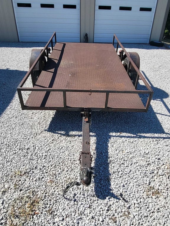 5 x 10 steel floor tilt trailer