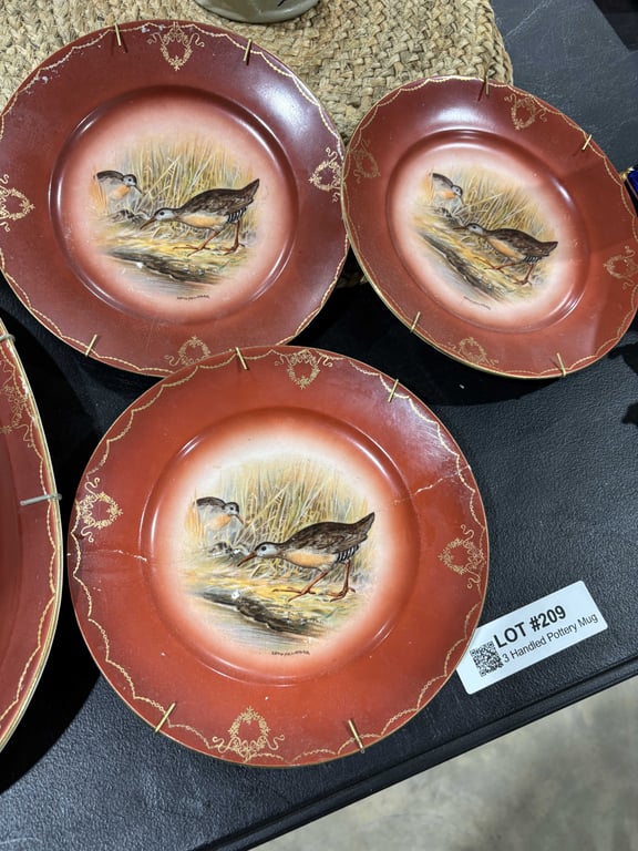 6 Piece Bird Painted Plates - Image 4