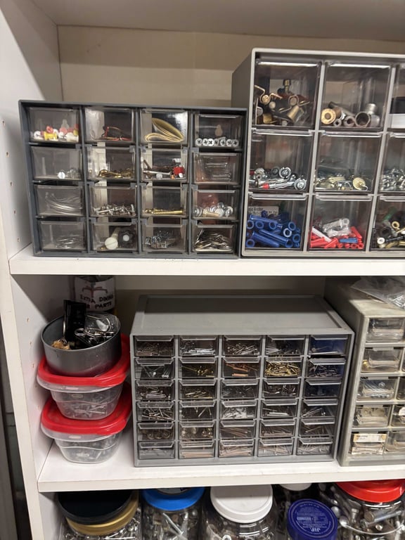 Hardware contents of first white shelves - Image 2
