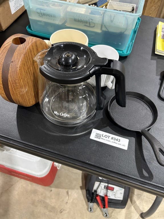 Misc cups, coffee pot, etc