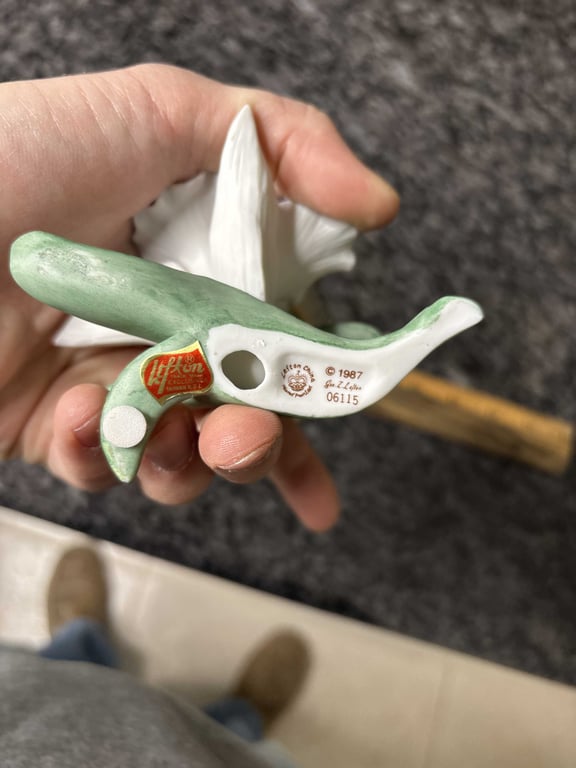 Lefton Hummingbird on Cattelya Orchid - Image 3