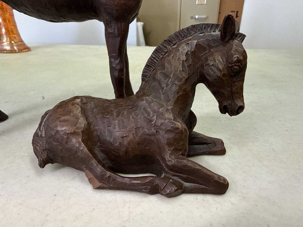 Hand Carved Horses - Image 2