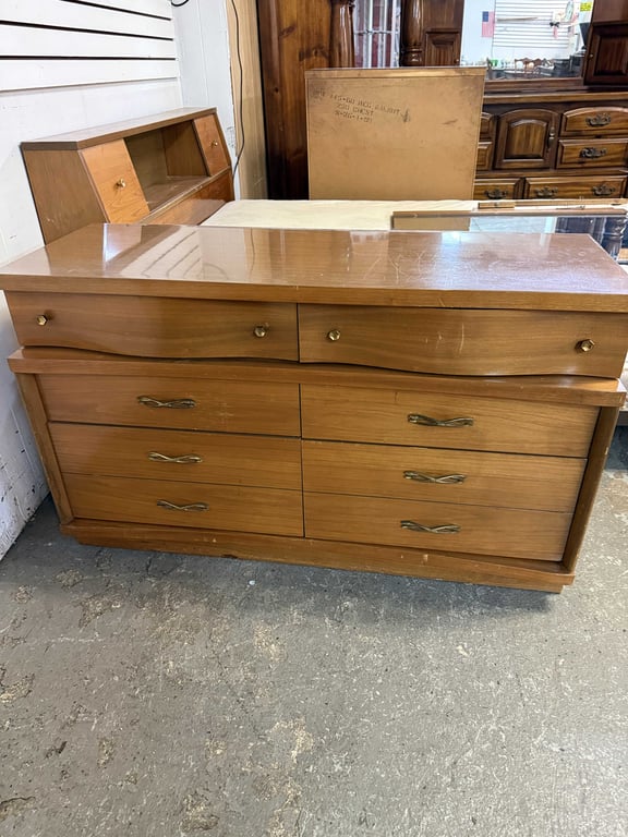 3 PC FULL SIZE DANISH MID-CENTURY TEAK WOOD BEDROOM SUITE - Image 3