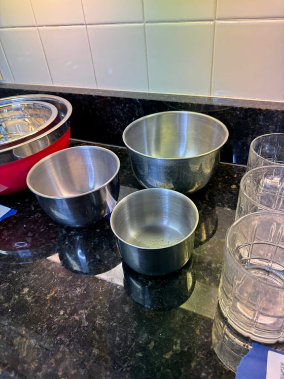 3 pc stainless mixing bowl set