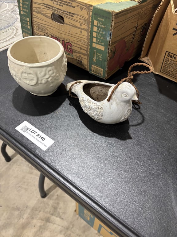 Ceramic Dove Planter and Vase - Image 2