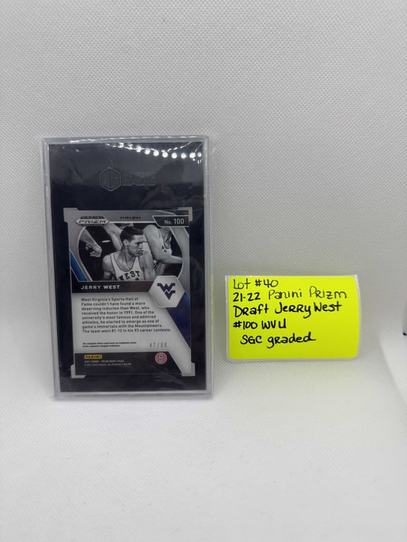 20-21 PANINI PRIZM DRAFT JERRY WEST SGC GRADED 9.5 - Image 2