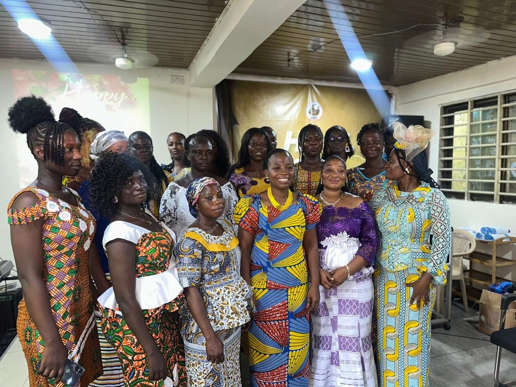 The mothers of CFCC Agbogbloshie gathered together in colourful attire for a Mother’s Day group photo