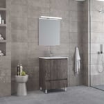 Royal Bath Malaga 60 Έπιπλο Μπάνιου Επιδαπέδιο - Με Καθρέπτη, Γκρί