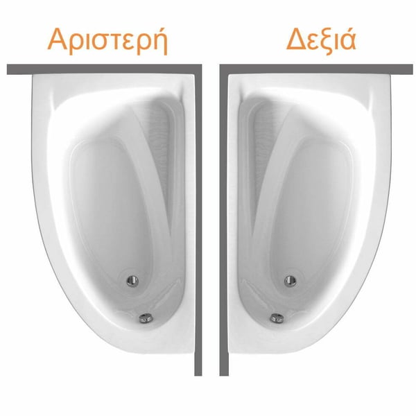 Μπανιέρα Ένθετη Γωνιακή Sirene Marina L/R