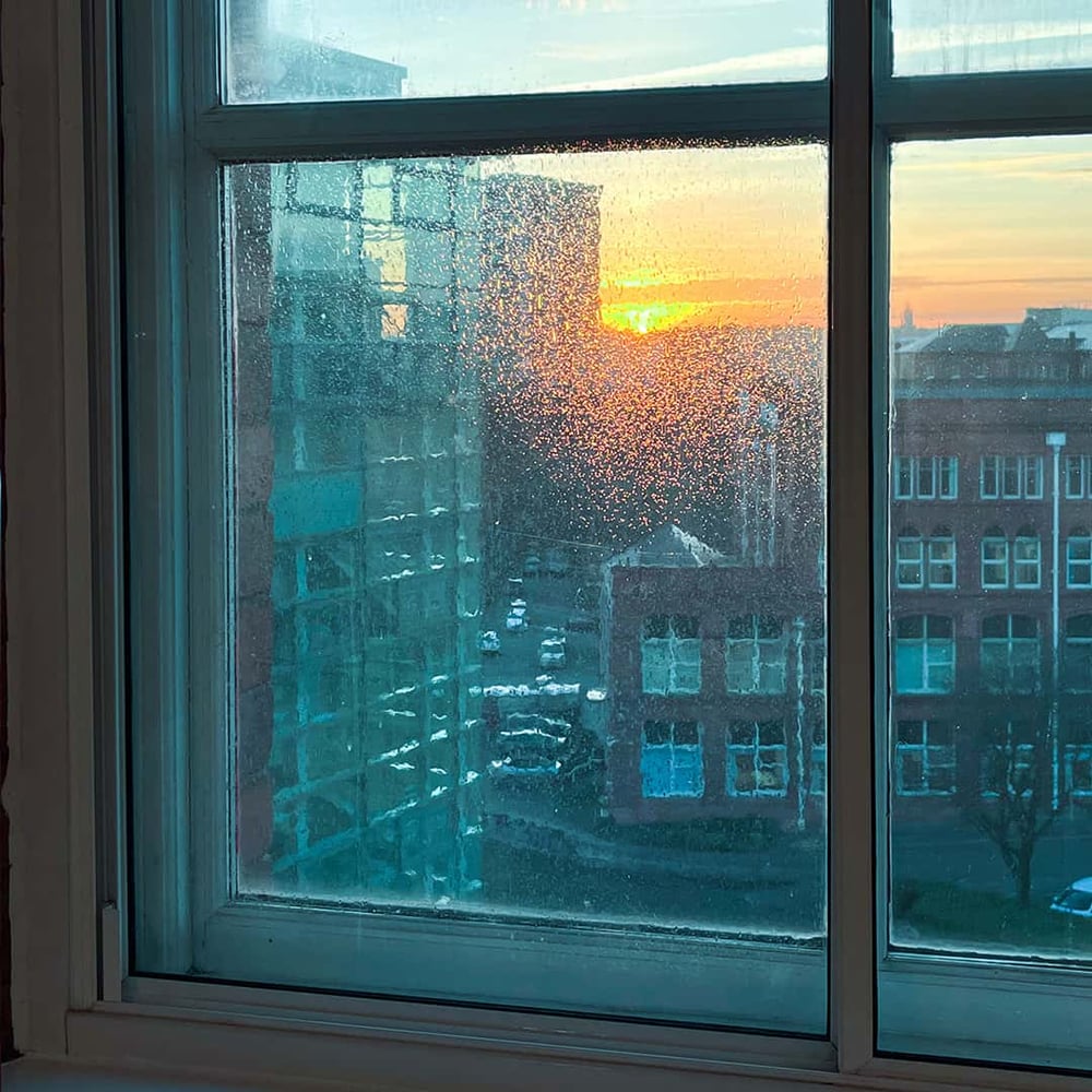 SAMPLE: Light Seedy Glass Window Film