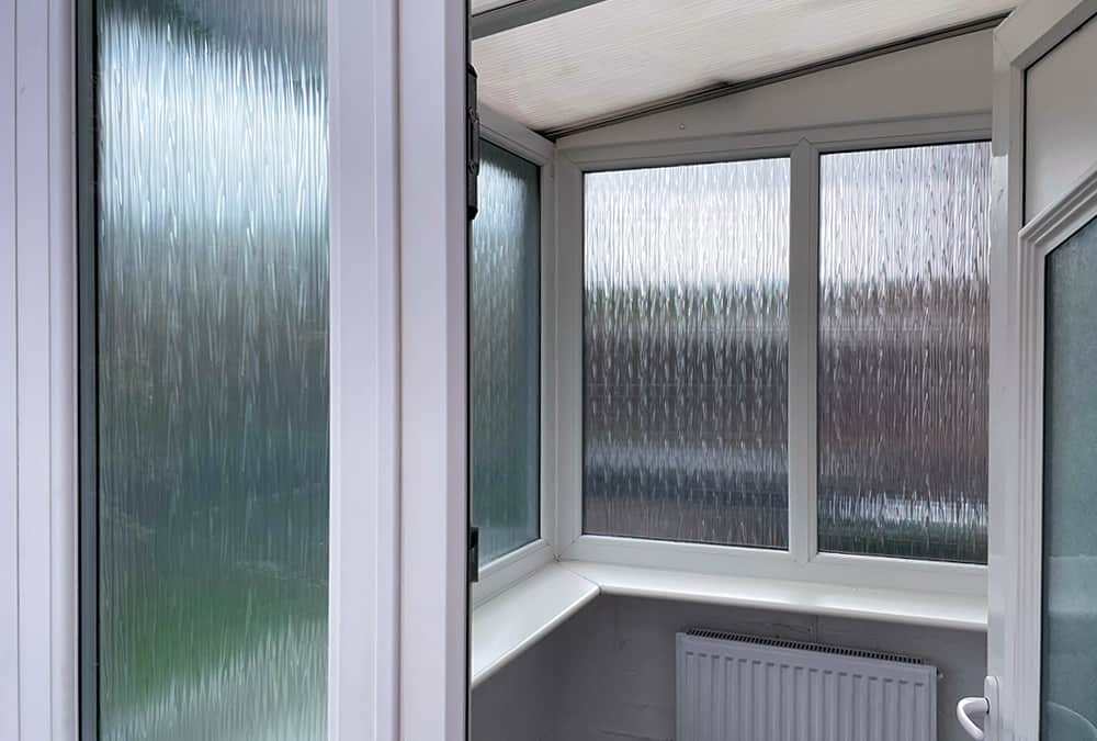 Solitude window film added to conservatory glazing