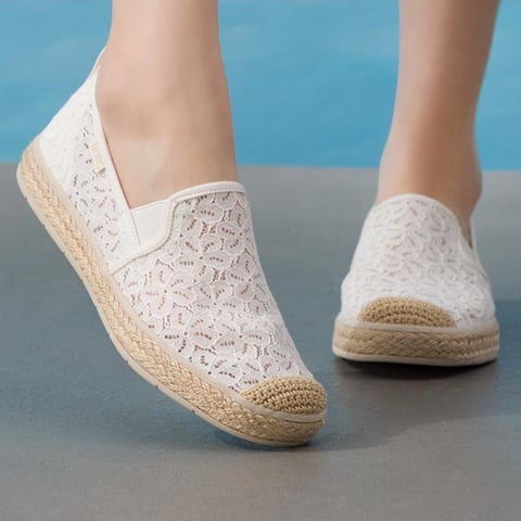스케쳐스 FLEXPADRILLE LUXE 화이트 여성 캐