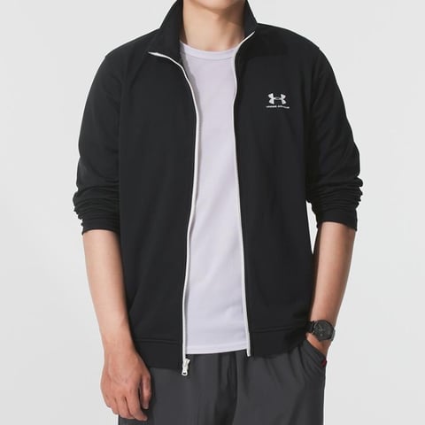 언더아머 SPORTSTYLE TRICOT 블랙 남성 재킷
