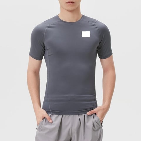언더아머 UA HG Armour Comp SS-GRY 블랙 남성