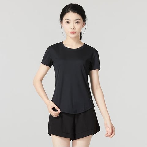 언더아머 UA Coolswitch Run SS 블랙 여성 티