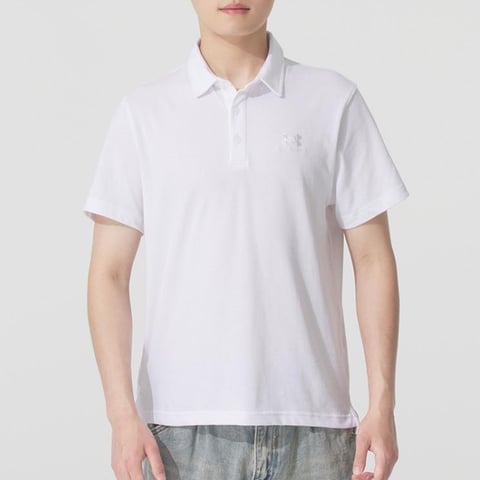 언더아머 UA Icon Polo 화이트 남성 POLO