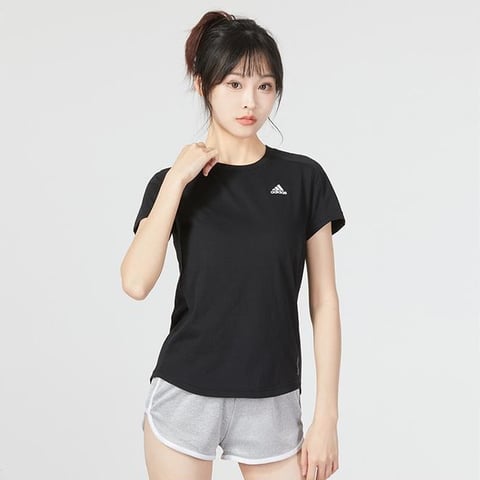 아디다스 OWN THE RUN 블랙 반팔 티셔츠 여