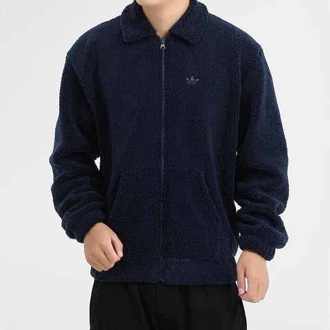 아디다스 남성 재킷 FLEECE TT 블루 화이트