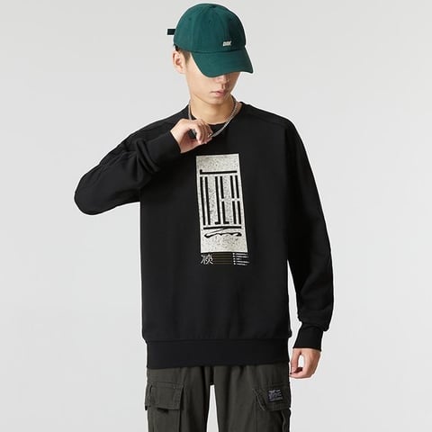 아디다스 WJ LOGO SWT 블랙 남성 맨투맨