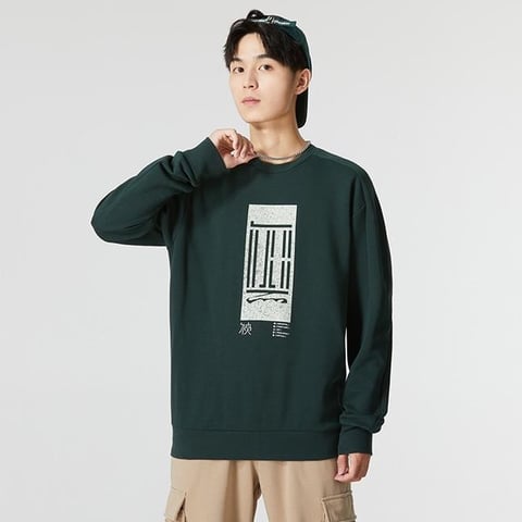 아디다스 WJ LOGO SWT 다크 그린 남성 맨투