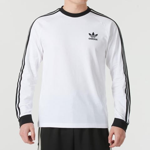 아디다스 3-STRIPES LS 클래식 화이트 남성