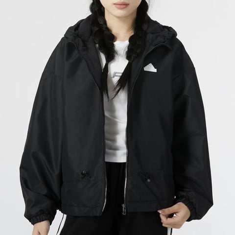 아디다스 TECH WV JKT 블랙 여성 재킷