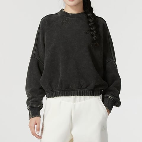 아디다스 ESS SWEATER 블랙 여성 맨투맨
