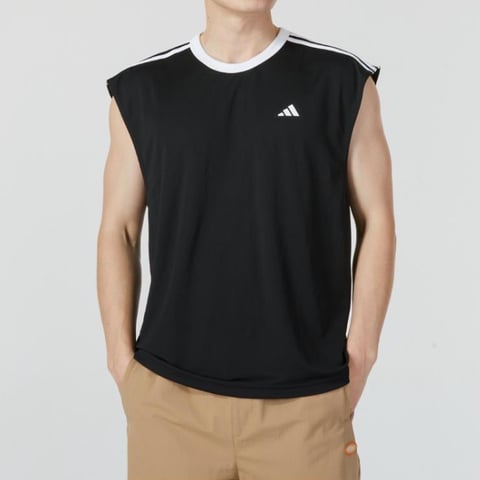 아디다스 ALL WORLD TANK 블랙 남성 조끼 R-4