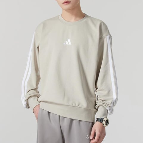 아디다스 3S FT SWT 블랙 남성 맨투맨