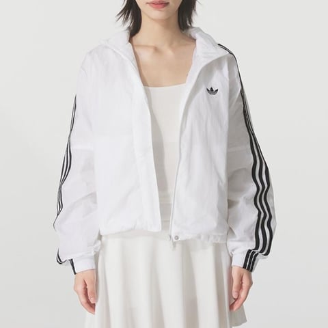 아디다스 3S WINDBREAKER 화이트 여성 아우