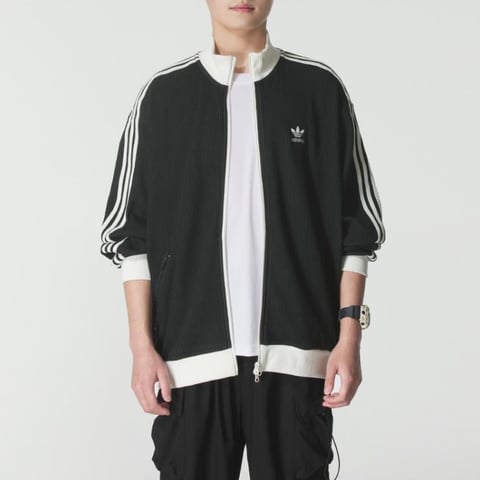 아디다스 KNIT TRACK TOP 블랙 남성 재킷